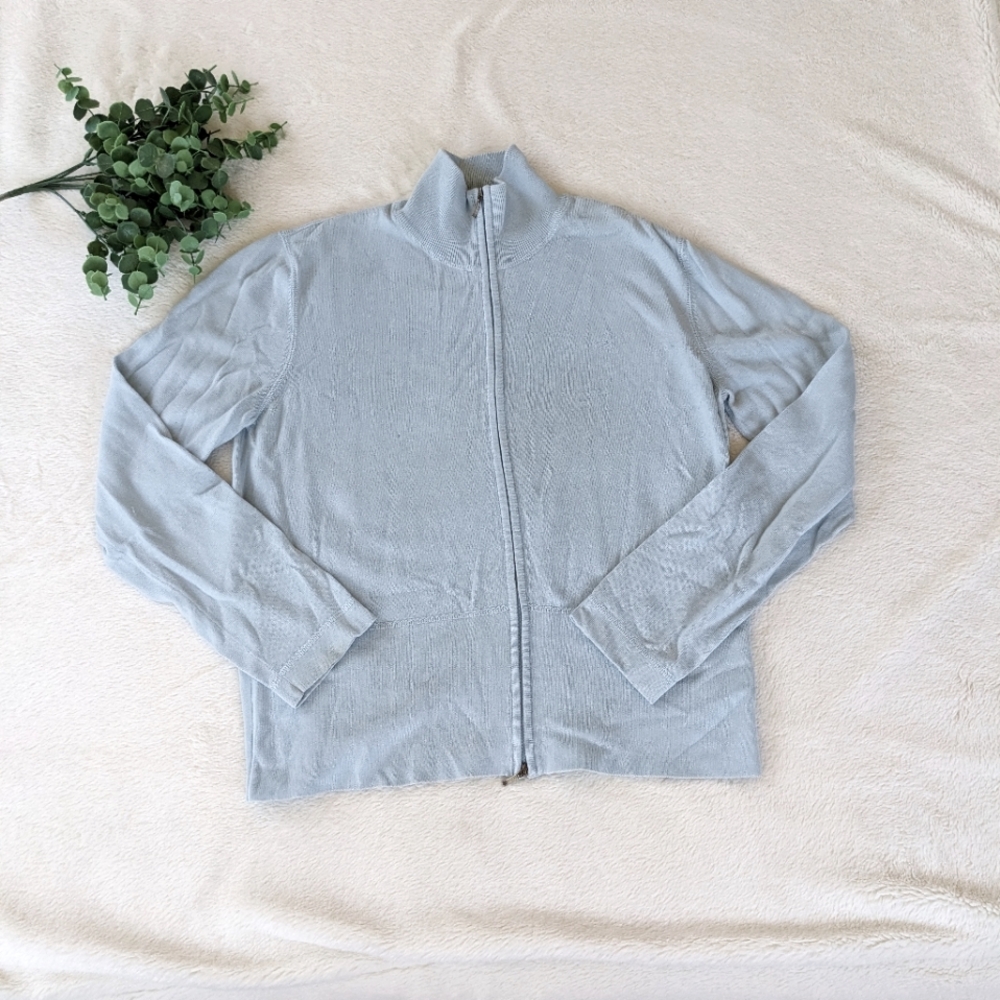 🌷3/15🌷 Faconnable Light Blue Cardigan Size S